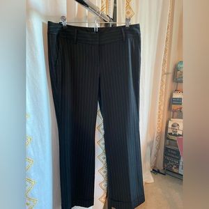 Pinstripe cuffed slacks -Talbots